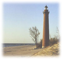 Little Point Sable Lighthouse at Silver Lake Sand Dunes